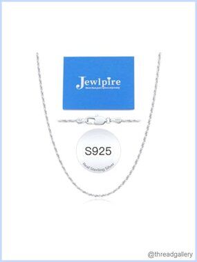 14K Gold Plated 925 Sterling Silver Rope Chain Necklace 2mm Women